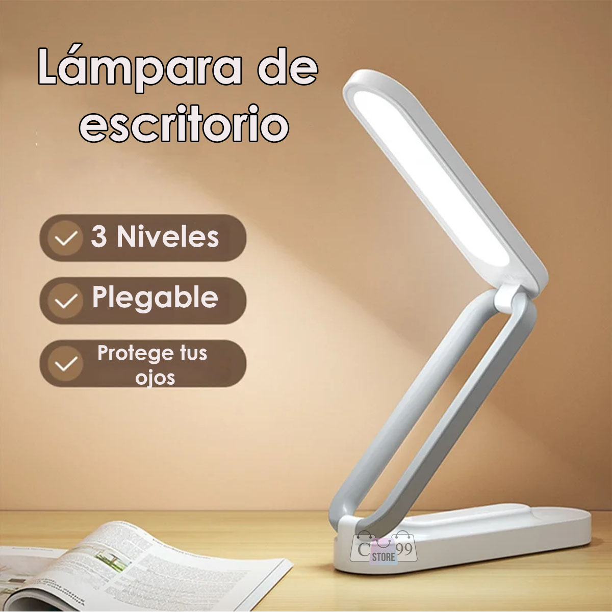 Lampara Plegable De Escritorio Portable